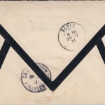 Bayern -2x5+ 10 Pfg. Luitpold, Trauerbrief n. FRANKREICH, Straubing - Blois 1911