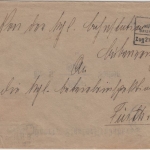 Bayern - 20 Pfg.Luitpold/E-Lochung, Dienstbrief Bahnpost Hof - Nürnberg Zug 214