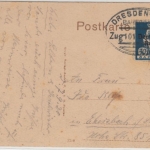 DR-Infla - 30 Pfg. By-Abschied/DR Karte Bahnpost Dresden-Hof Zug 101 1920 Hof n.