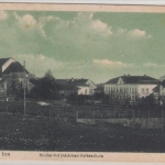 Bayern - Simbach a. Inn, Mädchen-Volksschule, sw-AK gelaufen 1920