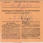 Bayern - 1 M. Ludwig u.a., Paketkarte Königshofen i.Gr. - Nürnberg 1920