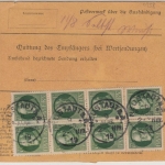 Bayern - 10x7 1/2 Pfg. Ludwig, Paketkarte Neustadt Aisch - Gollmuthausen 1919