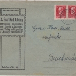 Bayern - 2x10 Pfg. Ludwig, Firmenbrief Bad Aibling - Bruckmühl 15.4.20 (!)
