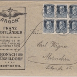 Bayern - 6x2 1/2 Pfg. Ludwig, illustr. FirmenbriefKronach - München 1918