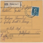 Bayern - 20 Pfg. Ludwig Soldaten-Paketkarte/Sondertarif Simbach 2 - Passau 1917