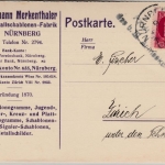 Bayern - Prüfungsstelle II d.b.III.. Armeekorps Nürnberg, Zensur-L2 a. Karte