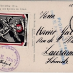 Bayern - Zensur-L2 III.AK Nürnberg a. Drucksache i.d. SCHWEIZ Nürnberg 1914 n.