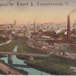 Saarland - Neunkirchen Gesamtansicht farb. AK gelaufen 1927