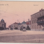 Rheinland-Pfalz - Ludwigshafen a.Rh. bahnhof, farb. AK gelaufen 1911