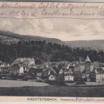 Hessen - Wächtersbach Totalansicht, sw-AK gelaufen/Feldpost Bahnpost 1916