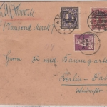 DR-Infla - 2 M. Pfg. By-Abschied/DR u.a., Wertbrief Arnstadt - Berlin 1921