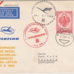 Österreich - Interflug Messe-Sonderflug Wien-Leipzig 1960, Luftpost-Drucksache