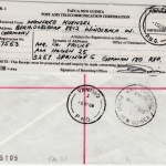 Papua-Neuguinea - Telefomin 1.9.88, Einschreibebrief m. prov. R-Zettel