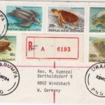Papua-Neuguinea - Ukarumpa 23.5.84, Einschreibebrief m. prov. R-Zettel