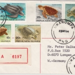 Papua-Neuguinea - Ukarumpa 23.5.84, Schildkröten a. Einschreibebrief m.