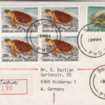 Papua-Neuguinea - Saidor 13.3.84, Schildkröten a. Einschreibebrief m.