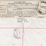 Papua-Neuguinea - Kwikila 1.6.93, Einschreibebrief m. prov. R-Zettel