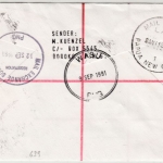 Papua-Neuguinea - Wasu 9.9.91 Einschreibebrief m. prov. R-Zettel
