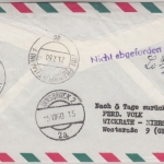 Italien - AUA Erstflug Venedig - Innsbruck, Ableitung Frankfurt, Lupo-Brief 1960