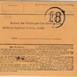 Bayern - 25 Pfg. Germania/Freistaat u.a. Paketkarte Stockheim Uf.- Nürnberg 1920