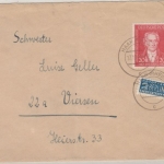 Bizone - 20 Pfg. Goethe, Brief Haan - Viersen 1949, ohne Inhalt