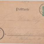 Sachsen-Anhalt - Dessau Schloss, sw-Gruss aus Litho, gelaufen 1899