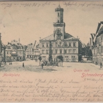 Sachsen - Schneeberg Marktplatz sw-AK gelaufen 1904