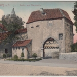 Sachsen-Anhalt - Naumburg Partie am Marientor, farb. AK gelaufen 1914