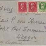 Bayern - 2x5+2x10 Pfg. Ludwig, Zensurbrief i.d. SCHWEIZ Rottenbuch - Weggis 1920