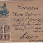 Bayern - 4x3 Pfg. Ludwig, illustr. Drucksache n. BULGARIEN, München - 1916 n.