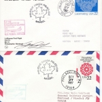 USA/Canada - LH 1st-flight Montreal-Philadelphia, 5 versch. Erstflug-Belege 1987