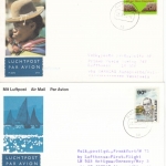 Niederländisch Antillen - 8 Luftpostkarten m. hübschen Frankaturen, 1896