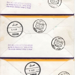 Bahrain - Concorde, 3 versch. Werte a. 3 LH-Erstflug-Briefen 1976