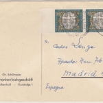 BRD - 2x10 Pfg. Passionsspiele Oberammergau, Karte n. SPANIEN, Bad Reichenhall
