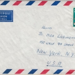 BRD - 70 Pfg. Hilfsdienste, Lupo-Brief n. USA Sachsenhausen - New York 1970