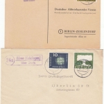 BRD - (24a) Hörne (Kehdingen) über Stade, Landpost-Ra2 a. Karte+Brief 1957/58