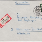 BRD - Groß Berkel ü. Hameln, Poststelle I, Einschreibebrief n. Hannover 1962