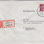 Berlin - 60 Pfg. Bed. Deutsche Orts-Einschreibebrief Berlin 411 - 1965