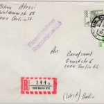 Berlin - 200+50 Pfg. SWK, Orts-Einschreibebrief Berlin 610 - 1983