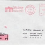 BRD - 1000 Pfg. AFS Koegel Auktionen Wertbrief Berlin - Dresden 5.10.1994