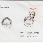 BRD - 100 Pfg. Frauen Bogenecke/Oberrand Reinholdshain 11.6.94 (Letzttag !!)