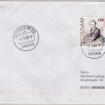 BRD - Schneeberg 1.3.99, Tagesstempel v. ERSTTAG Postagentur, Brief n. Dresden