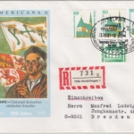 BRD - Americana II 500 J. Entdeckung Amerika, 100 Pfg. Privat-GA-Umschlag 1991