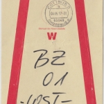 BRD - Vorbundzettel f. Wertbriefe Cottbus - Chosebuz 1997