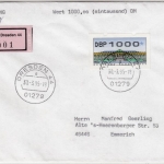 BRD - 1000 Pfg. ATM, Wertbrief Dresden 44 - Emmerich 1995