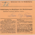 DR-Infla - 1 M. By-Abschied/DR u.a., Paketkarte Obersteinbach - Fürth 1920