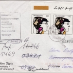 BRD - 100. Geb. B. Brecht, 2x110 Pfg. Brief 2. Gew.st. Rabenau - Bärenmühle 1998