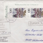 BRD - Puning Tempel Kulturerbe, 2x110 Pfg. Brief 2. Gew.st. Rabenau 1998 n.
