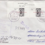 BRD - Telefonseelsorge, 2x110 Pfg. Brief 2. Gew.st. Rabenau - Beesten 1998