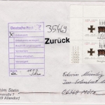 BRD - 1200 J. Bistum Paderborn, 2x110 Pfg. Brief 2. Gew.st. Rabenau - Mötz 1999